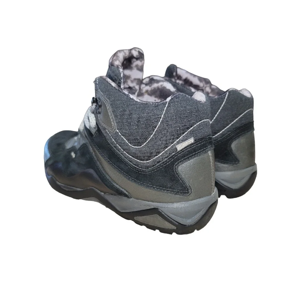 Merrell Fluorecein Mid Women's Hiking Boots Size 9.5 M Black‎ Gray Suede Leather